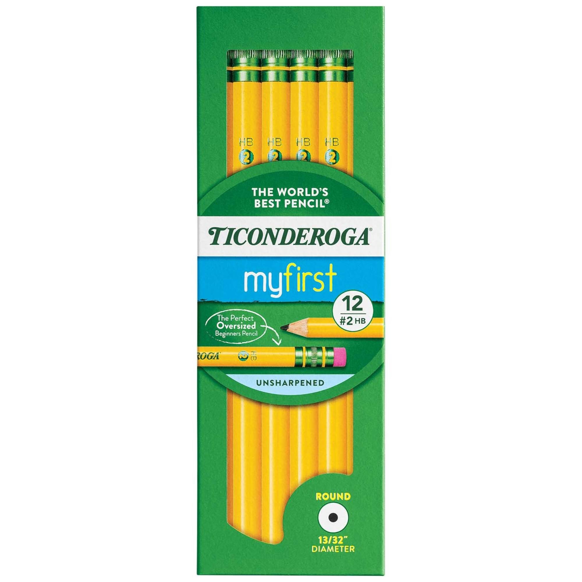 Ticonderoga® Beginners® 0.4mm 2HB Pencils with Eraser, 2 Packs of 12